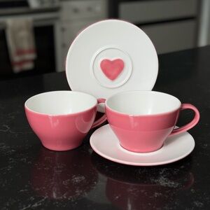 Starbucks Valentine’s Day Cup & Saucer Sets (2)